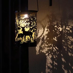 2024 New Arrival Solar Garden Decorative Light IP65 LED Induction Lanterns Outdoor Landscape Iron Deer Lamps New Arrival