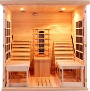 Luxury Full Spectrum Red Light Far Infrared Combination Sauna Low EMF Indoor Sauna For 2 Person