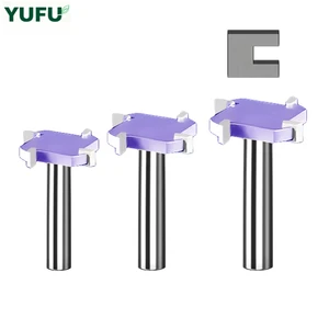 YUFU Industrial Grade 12.7mm T-Shaped Woodworking Milling Cutter Alloy Steel Handle HRC60 Customizable ODM OEM Supported
