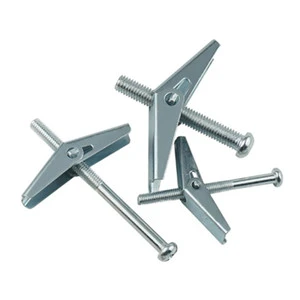 Umbrella Aircraft Butterfly Expansion Screw Spring Flip Anchor Clip for Cavity Hollow Brick Wall Gypsum Board Plasterboard