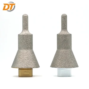 DT Vacuum Brazed Diamond Chamfer Milling Finger Bit Milling Bit for Beveling Sharping Trimming Existing Holes for Angle Grinders