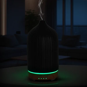 Custom Portable Ultrasonic USB Powered Eco-Friendly LED Lighting Ceramic Large Capacity Household Hotel Use Essential Oil