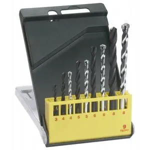 For 9-Piece Multipurpose Drill Bit Set for Wall and Metal Made in Italy Model PUN1085