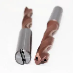 Customize Carbide Internal Coolant Drill Bit HRC55 2-Flute ISO Standard Right Hand Conventional Point for Stainless Steel