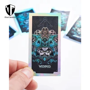 Waterproof Custom Holographic Glitter Label Anti-Counterfeit Sticker Cosmetic-Grade Vinyl Sticker Printing & Wholesale
