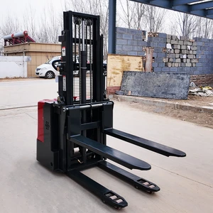 Stand 4M 2M Lift Height Stacker Forklifts Portable Full Electric Self Lifter Hydraulic Stacker Pallet Truck 1-3T Lithium-Ion