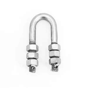 Professional Anti-Rust Hot dip galvanized U bolt with nuts Fastener Electric Power Construction
