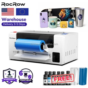 RocRow US Warehouse Hot Selling RVF13 Uv Dtf Flatbed Printer Machine A3 A4 Mini Uv Dtf Printer 2 In 1 Uv Dtf Printer