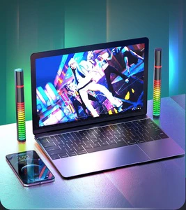 LED Ambient Audio Spectrum Atmosphere Music Level Lights Pickup Rhythm Lights with APP RGB 3D Smart Voice Activated Light Bar