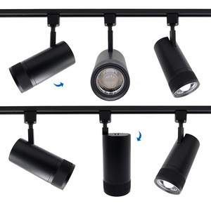10W 20W 30W Modern Angle Adjustable Black White Aluminum Dimmable COB Chip LED Zoomable Ceiling Track Light