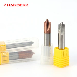 HANDERK Factory Direct Supply HRC55 4-Flute Tungsten Carbide TiAIN Coated 35 Helix Inner R End Mill Set CNC Tools ODM/OEM