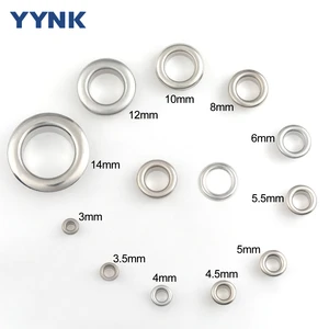 YYNK Wholesale Brass Eyelets High Quality Customized Logo Metal Eyelet Grommets For Garment Bag Shoes And Hang Tag