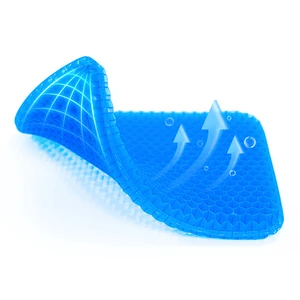 Wholesale Comfort Soft Square Honeycomb Egg Gel Seat Cushion TPE Gel Sitter for Office Chair Car Seat with Black Mesh Seat Cover
