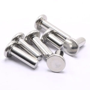 Round Flat Head Rivet A2 Stainless Steel 304 Solid Rivets Pin Screw Metal Stud Fasteners 5/16 Rivet
