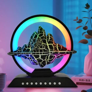 Home Decor Artist Volcano Music Rhythm Atmosphere Light With Timing Powerful Speaker and White Noise Table Lamp