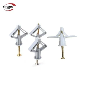 YIFANG YF-PWA3030 Plaster Board Butterfly Plug Expansion Anchor Screws Drywall PE/Nylon Material TiCN Finish 20-30KG Capacity M4