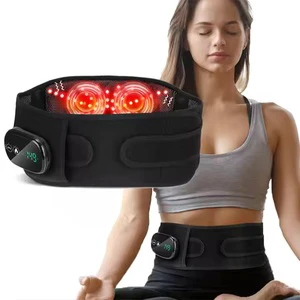 New Cordless Red Light Therapy Belt For Body Near Infrared Therapy Wrap Vibrating Pulse Therapy For Pain Relief