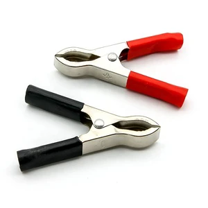 High Quality Colorful 30A Nickel-Plated Steel Battery Clip PVC Insulator Material Crocodile Clip