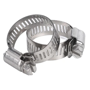 Stainless Steel 201 304 316 Carbon Steel Zinc Plated Worm Gear Hose Clamp Adjustable Band Pipe Clamp