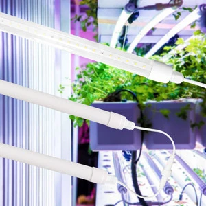 Liweida 1.2m Hydroponics Grow Light Strip 18/30 Watt T8 Tube Lamp COB LED Chip for Indoor Plants Red Blue White Bloom IP65