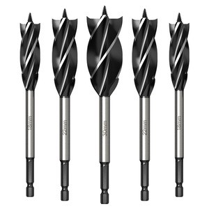 BEILI Four Flute 1/4 Inch Shank Auger Bit High Carbon Steel Wood Drill Bit For Woodworking Cabinet Door Lock