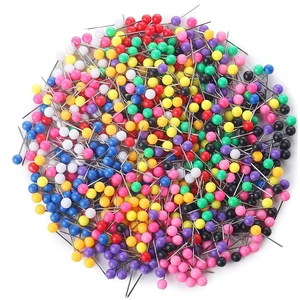 Bulk Packing Mixed Color Map Push Pins Map Tacks Plastic Round Head Tacks with Steel Points