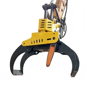 Seahawk Forestry Clamp Saw Grapple Saw Hydraulic Motor Tree Shear Excavator Attachment 1.8-20Ton Suitable Timber Cutting Land
