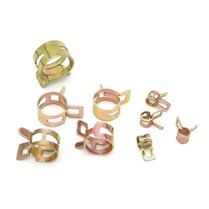 OEM Customizable 6mm Diameter Steel Cable Clamps Fasteners Spring-Loaded Tube Clamps with Zinc Finish for Pipes & Hose Clamp