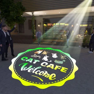 150W HD&Bright Dynamic Gobo LED Logo Lamp Commercial Outdoor Advertising with IP67 Waterproof Glass Body Factory Direct Selling