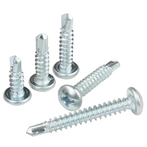 Durable Carbon Steel Metric Self Drilling Tapping Screw with Flat Countersunk Head and Cross Drive
