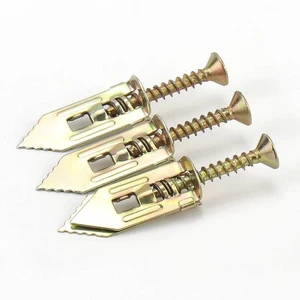 Carbon Steel Galvanized Drywall Anchor with Screw M4-M8 Plasterboard Plug Gypsum Board Construction DIN Hammer Fixing Wholesale