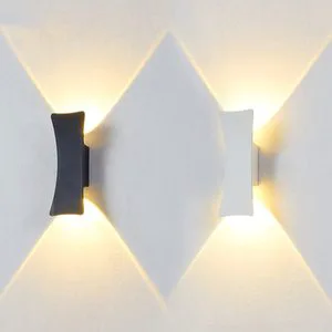 Modern LED Outdoor Wall Pack Light up and Down Glow Waterproof Sconce Light Fixtures Indoor Outdoor Aluminum Wall Lamp