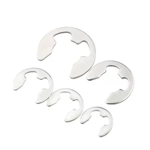 304 Stainless Steel E-Clip Black Retaining Ring Snap Ring Fastener GB896 Standard Construction Use M12 M15 M2 M3-M15