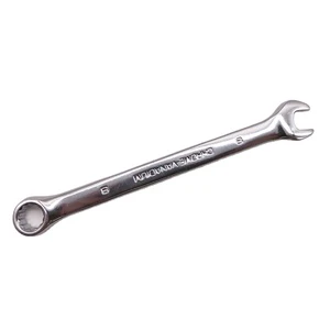 Simei No.121008 8mm Chrome Vanadium Steel Metric Double End Wrench Mirror Chrome Finish 300lb-ft Max Torque 45HRC Household