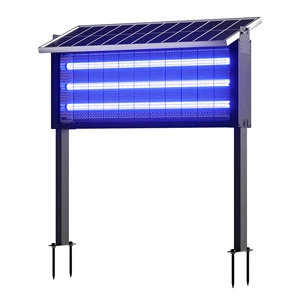 35W Industrial Grade Solar LED Purple Bug Zapper HL-917-Waterproof Outdoor Use with Large Coverage 200-300