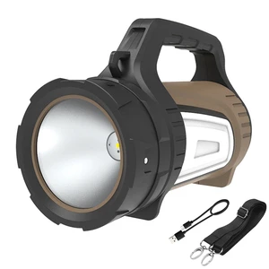High Power 5000 Lumens Search Light Emergency Searching Light 3 Modes Led Lantern Search Flashlight With Power Bank