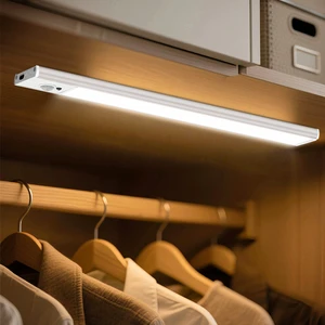 Wireless Under Cabinet Lights With Motion Sensor Battery Operated USB Rechargeable For Kitchen Wardrobe Stairs