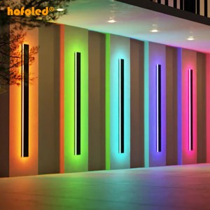 Hofoled Outdoor Waterproof Smart RGBW Linear Light Highlight Garden Wireless Wall Sconce WIFI RGB Wall Light Wall Mount Lighting