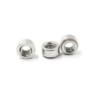 Wholesale ISO9001DIN/GB/ISO M5 M6 304 Stainless Steel Fastener Self-Clinching Pressure Riveting Knurl Locking Cap Nut for Mining