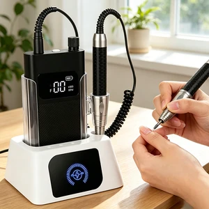 40000 Rpm Rechargeable Electric Nail Drill Machine Professional Manicure File Salon Equipment