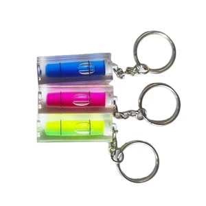 Acrylic Yellow Green Adjustable Spirit Level with Key Chain Gift EP-MN07-A