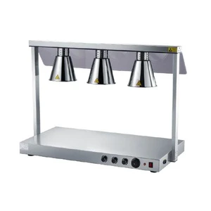 4 Head Food Warmer Light With Glass (CE Approval)