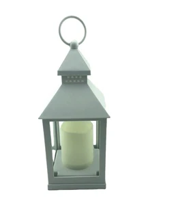 Antique Outdoor Black LED Candle Lantern, Indoor LED Hurricane Lamps