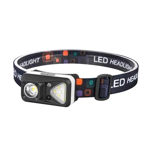 USB Rechargeable LED Headlamp With Sensor Mode For Outdoor Camping, Night Hiking, Fishing And Work