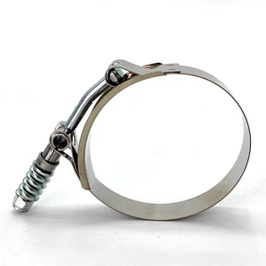 Customized Adjustable Spring Loaded T-Bolt Hose Clamp 304 316 Stainless Steel Engine Parts Springs Bolts Clamps Product Category