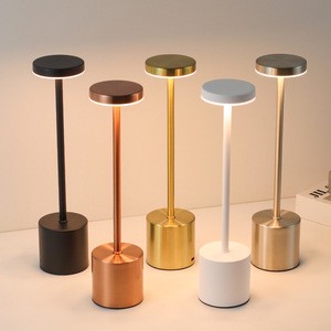 Classic Modern Table Lamp USB Rechargeable Battery Night Light Stepless Dimming Touch Control Simple Design Cordless Bedside