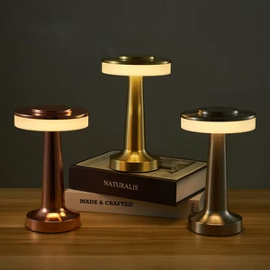 LED Table Lamp with Touch Sensor Night Light for Bedroom Reading Restaurant Hotel Bar Desktop Decor Rechargeable Led Table Lamp