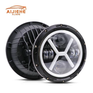 7 Inch LED Front Headlamp for Jeep JK E9 Mark LED Headlight for Harley Universal X-shaped 7-inch Headlights for Car Accessories