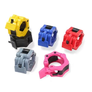 Nylon Quick Release Barbell Collar Clamps 25mm 50mm Weight Lifting Lock Clips OEM Custom Gym Fitness