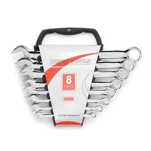 Carbon Steel 12 Piece Combination Spanner Wrench Set In Plastic Clip